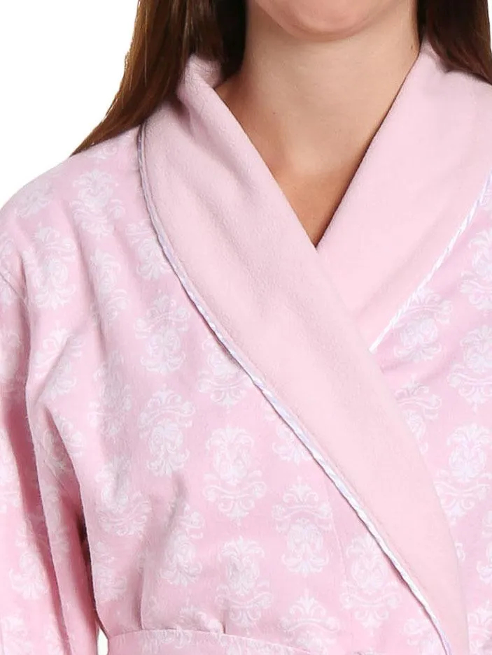 Women's Premium Flannel Fleece Lined Robe