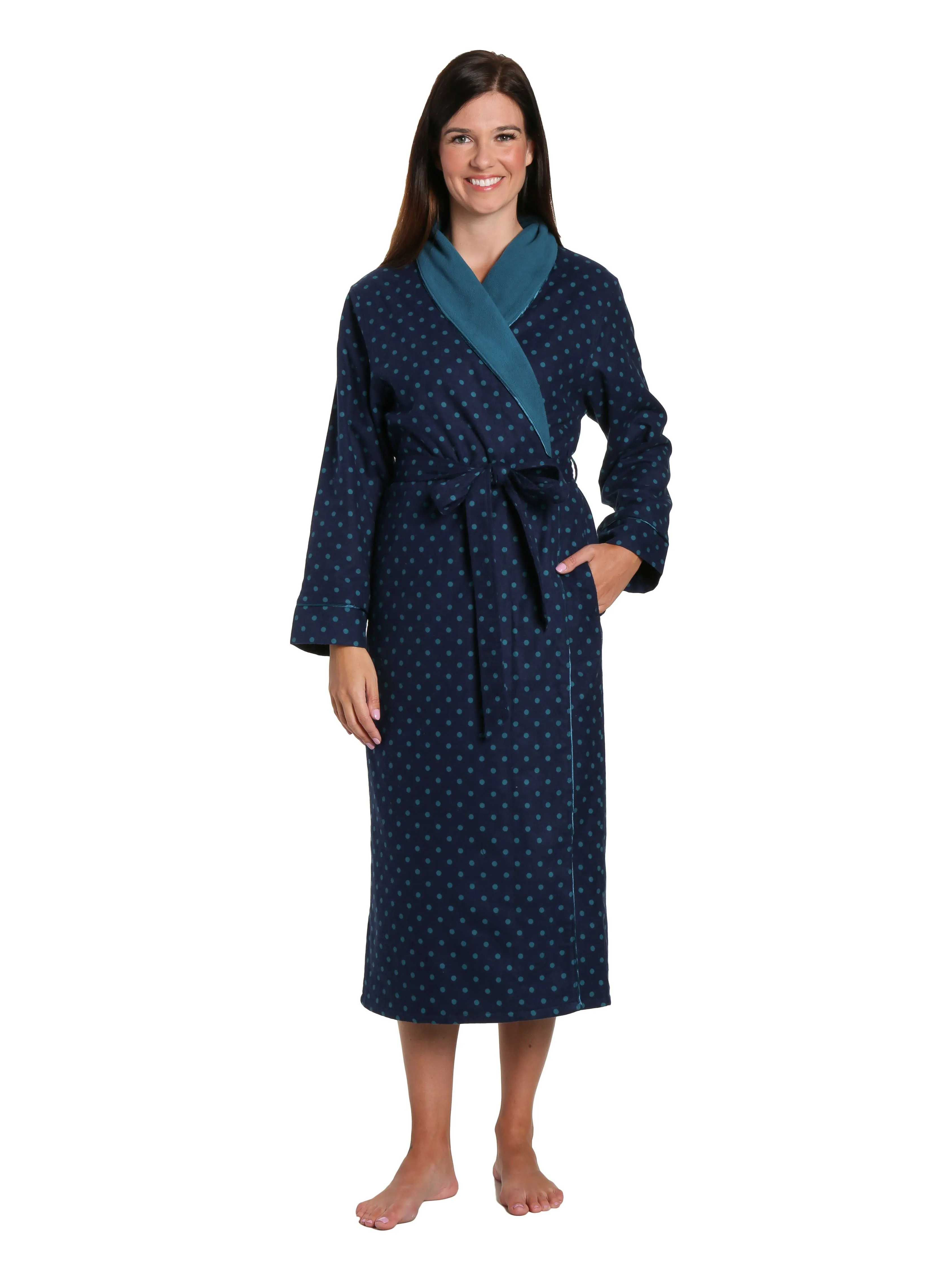 Women's Premium Flannel Fleece Lined Robe