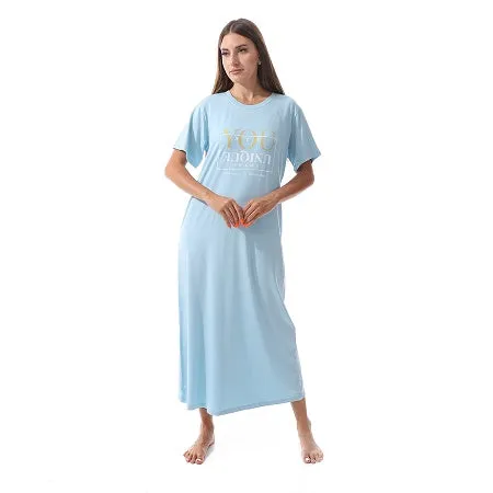 Women's Short Sleeve Cotton Nightgown, Casual & Chic Sleepwear