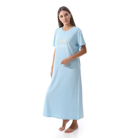 Women's Short Sleeve Cotton Nightgown, Casual & Chic Sleepwear