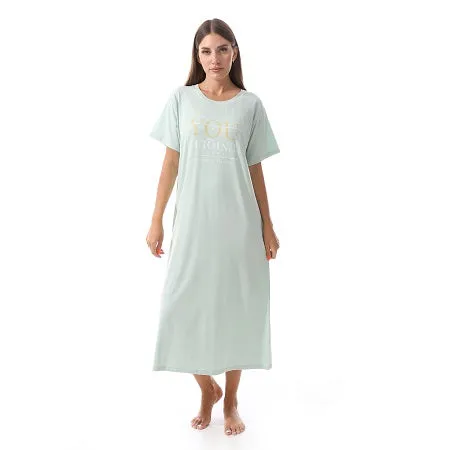 Women's Short Sleeve Cotton Nightgown, Casual & Chic Sleepwear