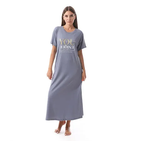 Women's Short Sleeve Cotton Nightgown, Casual & Chic Sleepwear