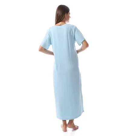 Women's Short Sleeve Cotton Nightgown, Casual & Chic Sleepwear