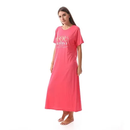 Women's Short Sleeve Cotton Nightgown, Casual & Chic Sleepwear